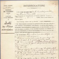 Extrait de linterrogatoire de linculp dans une affaire de meurtre et vol qualifi  Montgon en septembre 1902 (Archives des Ardennes, 3U 2283)