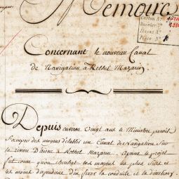  Extrait du mmoire concernant le nouveau canal de navigation  Rethel Mazarin , vers 1800 (cote 3S5/1)