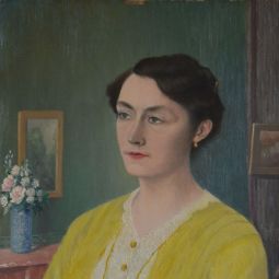 Portrait de Blanche FAYNOT ne LOUIS, pouse de lartiste, 1915. Huile sur toile, 27 x 35 cm. Collection particulire.