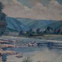La Semoy  Thilay, 1928. Huile sur toile, 30 x 44 cm. Collection particulire.