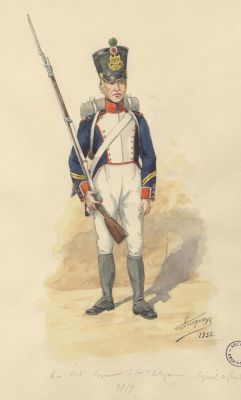 Planche 4 - Soldat du 147e rgiment dinfanterie de ligne (1813)
