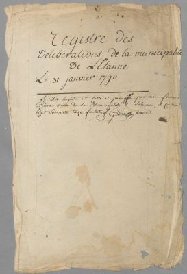 Registre des dlibrations de la municipalit de Ltanne le 31 janvier 1790