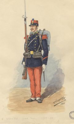 Planche 5  Soldat du 147e rgiment dinfanterie (1887-1890)