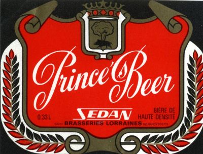 Etiquette bire Prince's beer