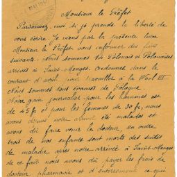 Extrait dune lettre du 30 juin 1944 dun ouvrier polonais voquant la situation financire des ressortissants de Saint-Menges au prfet des Ardennes