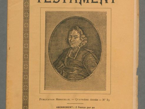 9 J 176 Brochure intitule "Le testament" (1902) comportant un portrait du cur Meslier