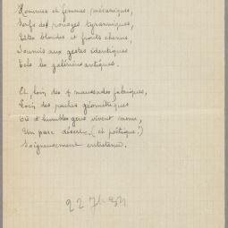 Version corrigée du poème Cités suite aux remarques formulées par Émile Faynot