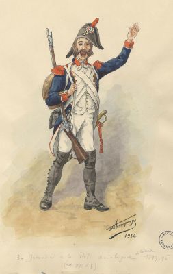 Planche 3  Soldat de la 147e demi-brigade (1793)