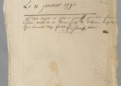 Registre des délibérations de la municipalité de Létanne le 31 janvier 1790