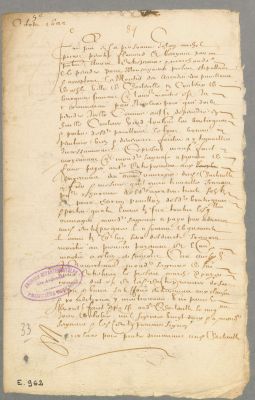 Contrat pass par Charles de Gonzague pour les travaux de peinture de la Place Ducale