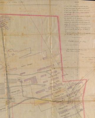 Plan de l'ardoisiere la renaissance  Fumay en 1882