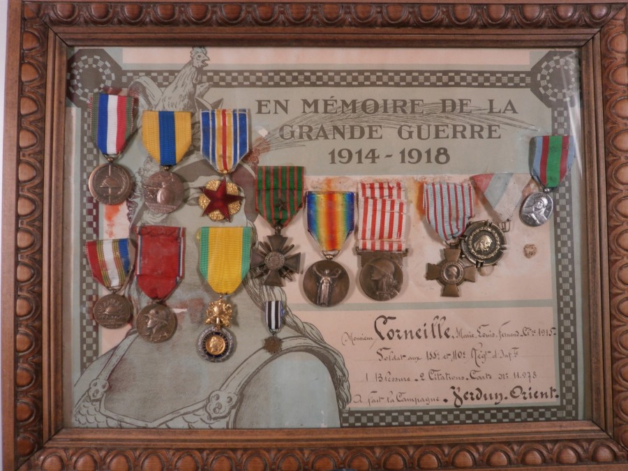 Cadre Médailles Commemorative de la 1°Guerre Mondiale 1914-1918