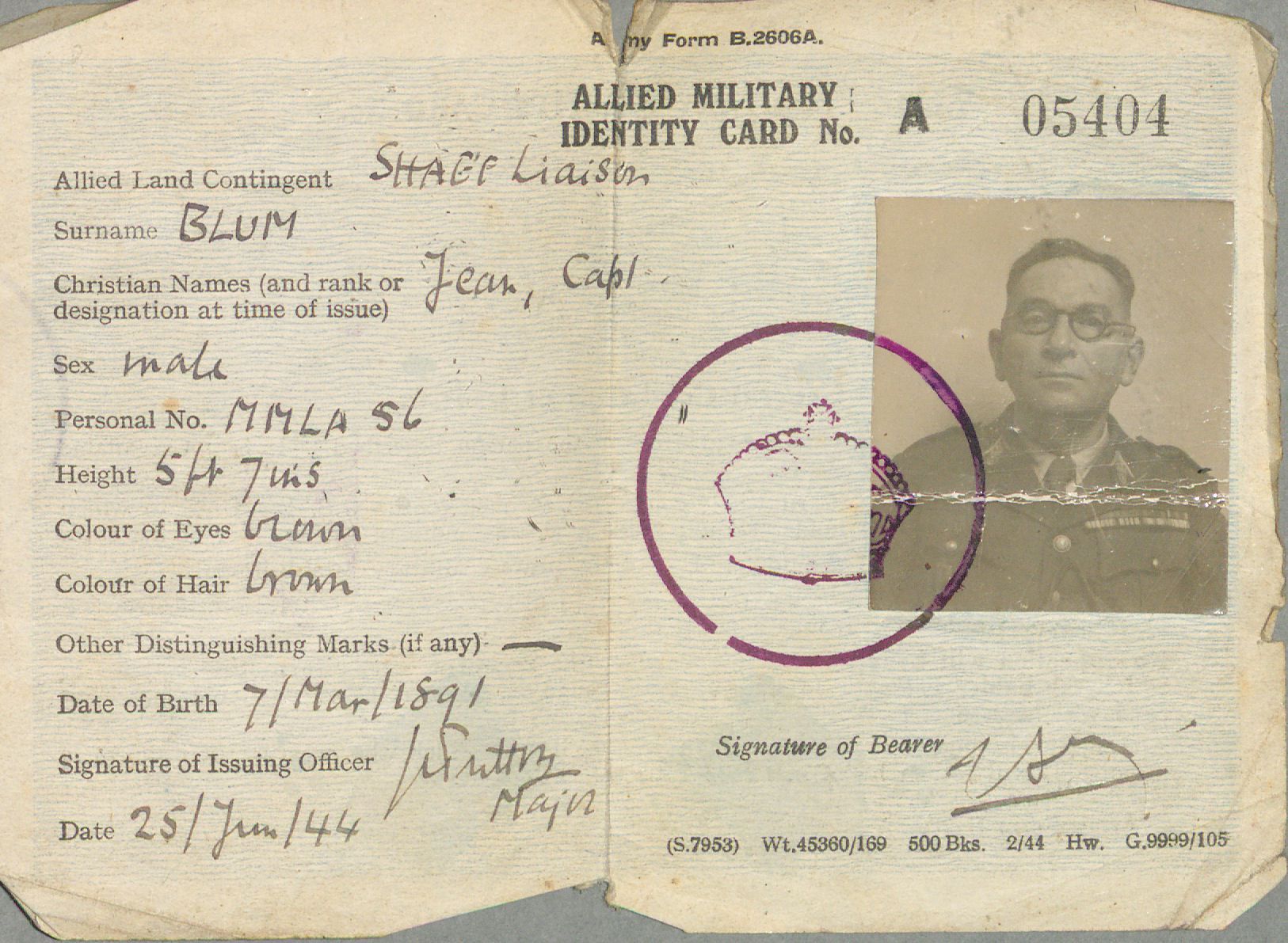 Le fonds Jean Blum (165J)